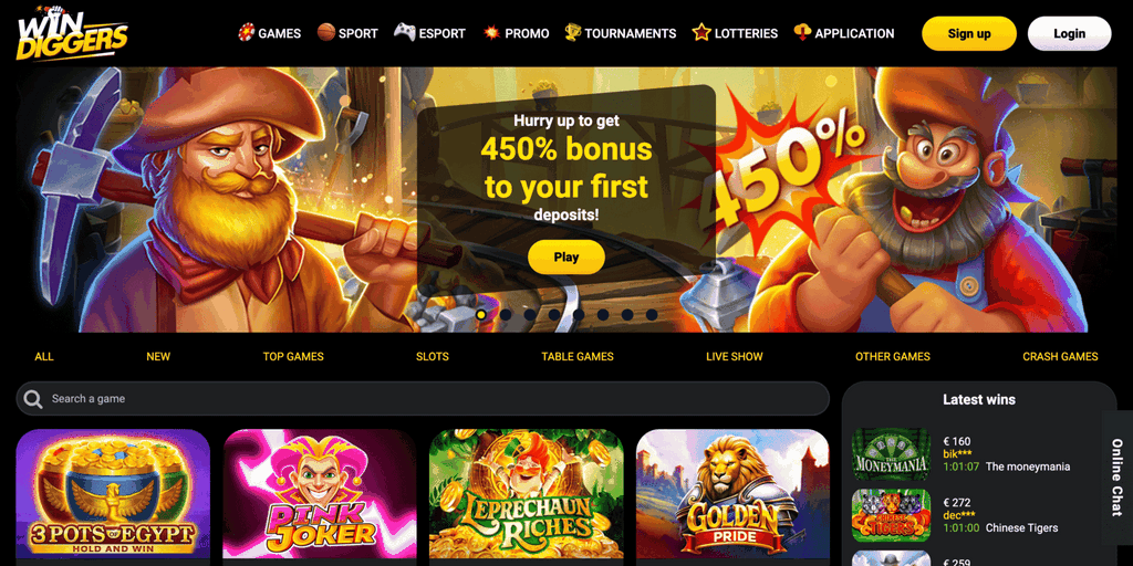Win Diggers gambling enterprise