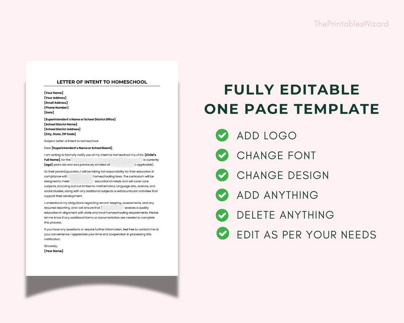 Homeschool Letter of Intent - Everything You Need to Know