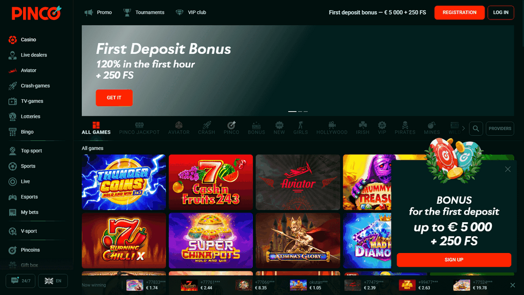 Pinco Online Casino Değerlendirmesi 2026 - Casino Oyunları Pinco Online Casino Değerlendirmesi 2026 - Casino Oyunları